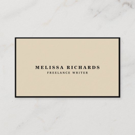 Klassieke Luxe zwart-wit met sociale media Visitekaartje (Voorkant)