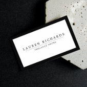 Klassieke Luxe zwart-wit met sociale media Visitekaartje