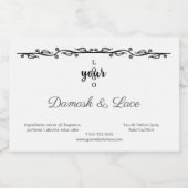 Klassieke luxeparfumekaars aan de ledergrens likeurfles etiket (Enkel label)