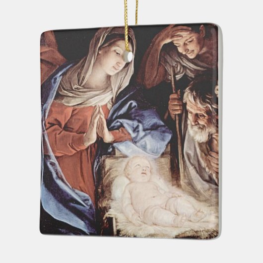 Klassieke Maagd Maria en Baby Jesus ornament. Keramisch Ornament (Links)