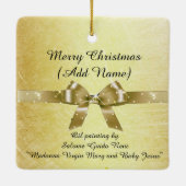 Klassieke Maagd Maria en Baby Jesus ornament. Keramisch Ornament (Achterkant)