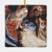 Klassieke Maagd Maria en Baby Jesus ornament. Keramisch Ornament (Voorkant)