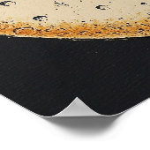 Klassieke Maan - Slapende Maan - Donkerblauw Poster (Hoek)