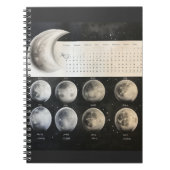 Klassieke maanfasen - Retro Celestial Calendar PR Notitieboek (Voorkant)