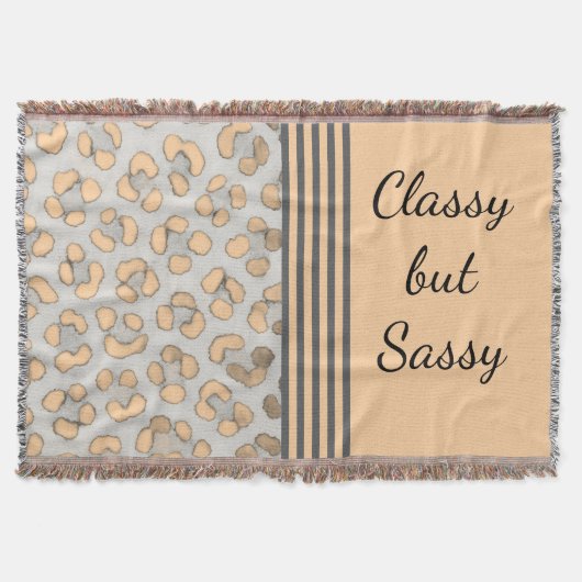 Klassieke maar bruisende sneeuwluipaard deken (Voorkant)