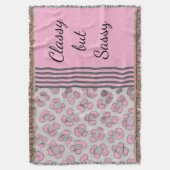 Klassieke maar bruisende sneeuwluipaard deken (Voorkant Verticaal)