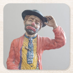 Klassieke maar Cool Hobo Clown Kartonnen Onderzetters