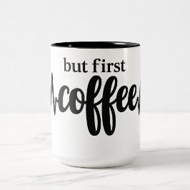 Klassieke maar eerst koffiebeker voor koffieliefhe tweekleurige koffiemok