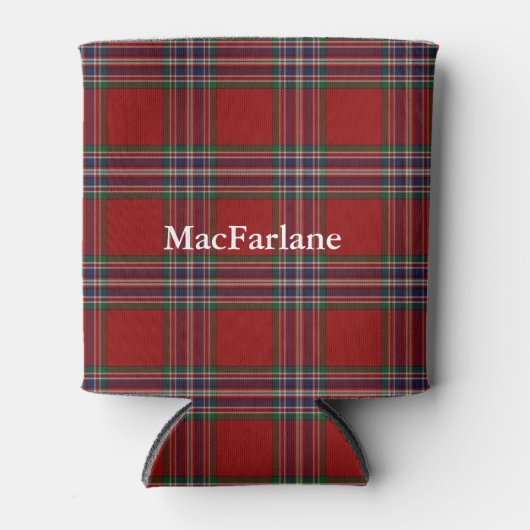 Klassieke MacFarlane Tartan Plaid Fles Koeler (Voorkant)