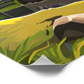 Klassieke Machu Picchu Inca Reis Kunst Poster (Hoek)