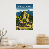 Klassieke Machu Picchu Inca Reis Kunst Poster (Keuken)