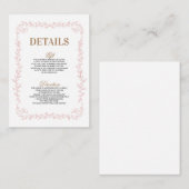 Klassieke Madeline-behuizingskaarten Informatiekaartje (Voorkant / Achterkant)