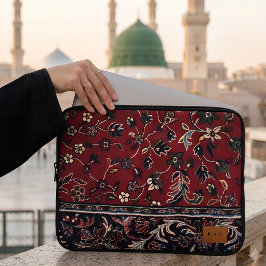 Klassieke Madinah Rode Moskee Tapijt Monogram Laptop Sleeve