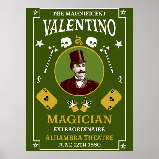Klassieke magische magische illusionist poster (Voorkant)