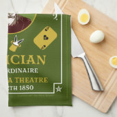 Klassieke  magische magische illusionist theedoek (Quarter Fold)