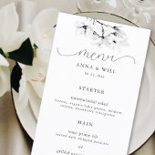 Klassieke Magnolia Zwart Wit Bloemen Modern Bruilo Menu