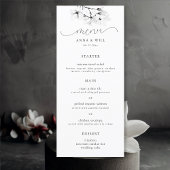 Klassieke Magnolia Zwart Wit Bloemen Modern Bruilo Menu
