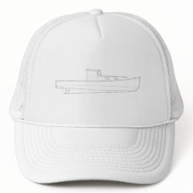 Klassieke maine Lobster Boat - Eenvoudige lijnteke