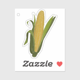 Klassieke maïskolf illustratie sticker