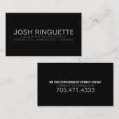 Klassieke mannen zwart professioneel visitekaartje (Voorkant / Achterkant)