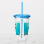 Klassieke, manta ray kustkunst acryl drinkbeker (Rechts)