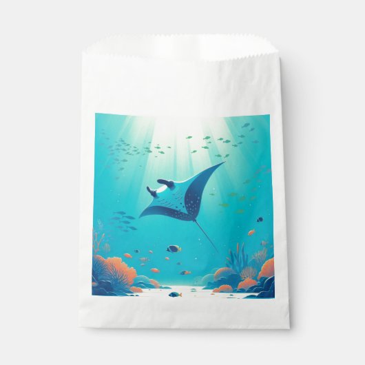 Klassieke, manta ray kustkunst bedankzakje (Voorkant)
