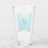 Klassieke, manta ray kustkunst glas (Achterkant)