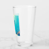 Klassieke, manta ray kustkunst glas (Links)