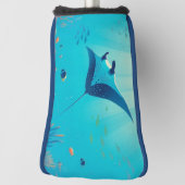 Klassieke, manta ray kustkunst golfheadcover (Draai 90)