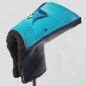 Klassieke, manta ray kustkunst golfheadcover (3/4 voorkant)