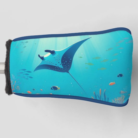 Klassieke, manta ray kustkunst golfheadcover (Voorkant)