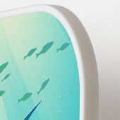 Klassieke, manta ray kustkunst pickleball paddle (Links Detail)