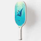 Klassieke, manta ray kustkunst pickleball paddle (Links)