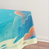 Klassieke, manta ray kustkunst tafelkleed (Voorbeeld)
