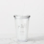 Klassieke Manuscript Gepersonaliseerde Naam Brides Acryl Drinkbeker (Achterkant)