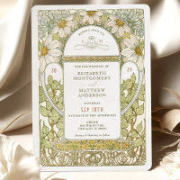 Klassieke Margherite Daisy Bruiloft Art Nouveau Mu