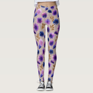 Klassieke margriet-thema fitnesskleding leggings