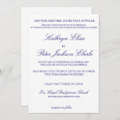 Klassieke mariene uitnodiging (Voorkant / Achterkant)