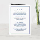 Klassieke Marine Blauw Elegant Huwelijk (Achterkant)