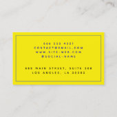 Klassieke Marine Blauw & Goud Monogram Contactkaartje (Achterkant)