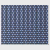 Klassieke Marine Blauw Kleine Argyle Diamanten Cadeaupapier (Vlak)