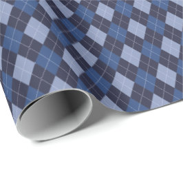 Klassieke Marine Blauw Kleine Argyle Diamanten Cadeaupapier