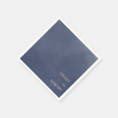 Klassieke Marine Blauwe Rook Bruiloft Servet (Hoek)