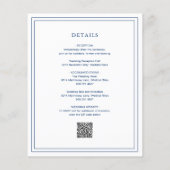 Klassieke Marine Blue Budget Huwelijksuitnodiging (Achterkant)