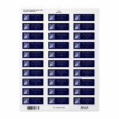 Klassieke marine Blue Bunny Rabbit Birds Dedham De Etiket (Full Sheet)