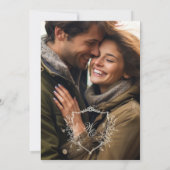 Klassieke Marine Blue Overlay Fotorepetitie Diner Kaart (Achterkant)