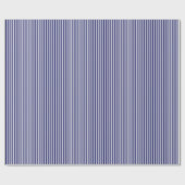 Klassieke marine Blue White Uneven Stripe Pattern  Cadeaupapier (Vlak)
