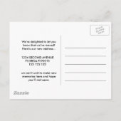 Klassieke Marine | Elegant We hebben de adreswijzi Aankondigingskaart (Achterkant)