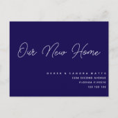 Klassieke Marine | Elegant We hebben de adreswijzi Aankondigingskaart (Voorkant)