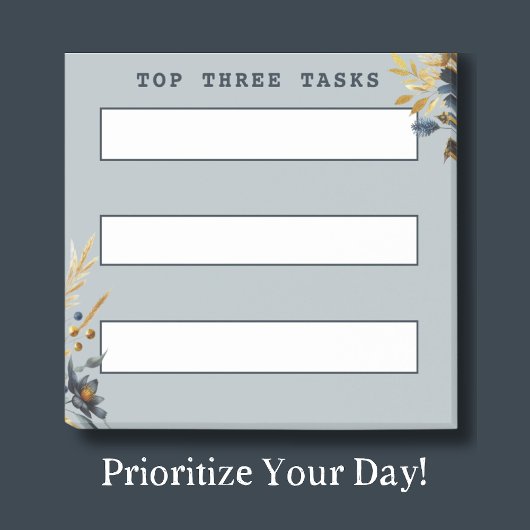 Klassieke marine en gouden bloemen te doen lijst post-it® notes